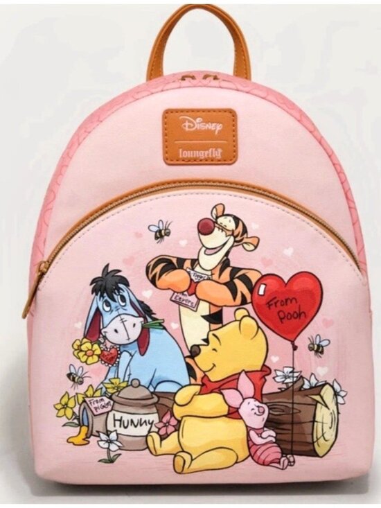 Loungefly Disney Winnie The Pooh Valentine\'s Day Mini Backpack Tigger Eeyore NWT main image 4
